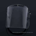 Organic  PVC  visor face shield with safety helmet